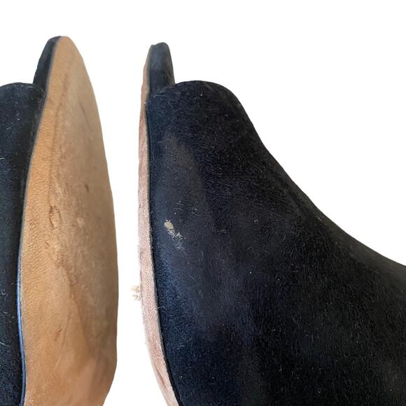 Vince Black Tanay Suede Leather Slide Mule Block Heel size 9 - Picture 9 of 11